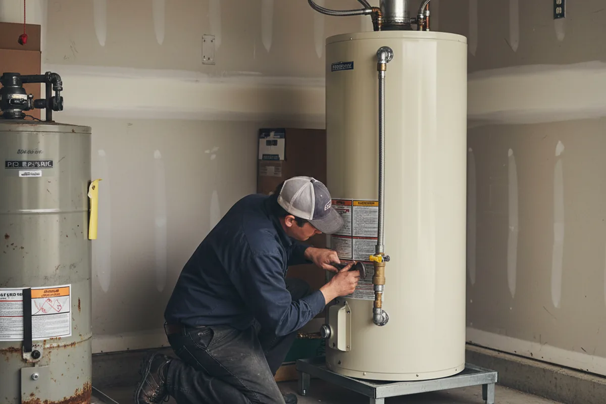 Water heater and shutoff valve replacement in Jemison
